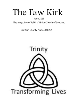 June 2015 The magazine of Falkirk Trinity Church of Scotland