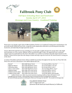 Event flyer - Fallbrook Pony Club