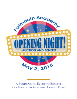 A Fundraising Event to Benefit the Falmouth Academy Annual Fund