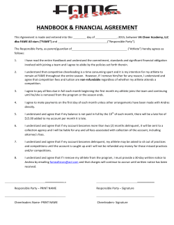 HANDBOOK & FINANCIAL AGREEMENT