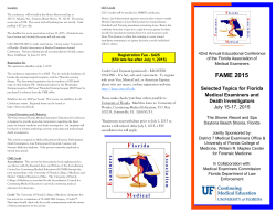 FAME 2015 Brochure.pub - Florida Association of Medical
