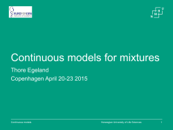 Continuous models for mixtures