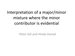 Interpretation of a major/minor mixture where the minor contributor is