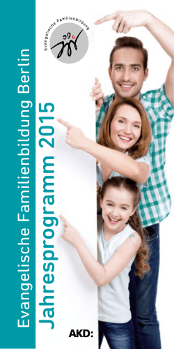 Jahresprogramm 2015 - Evangelische Familienbildung im