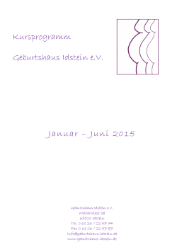 Kursprogramm Geburtshaus Idstein e.V. Januar â Juni 2015