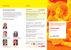 Faltblatt mit Programm - Familienzentrum AdalbertstraÃe (Kreuzberg)