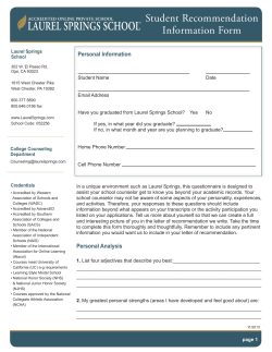 Student Recommendation Information Form