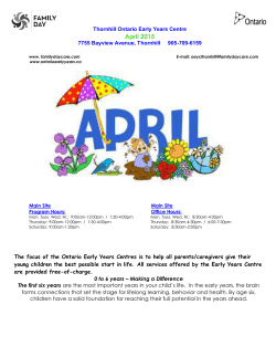 April 2015 - Family Daycare Services