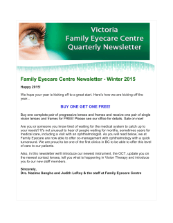 Family Eyecare Centre Newsletter
