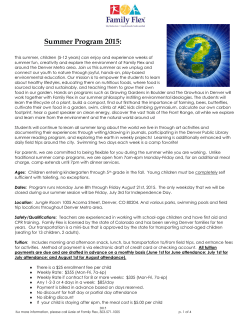 Summer Program 2015