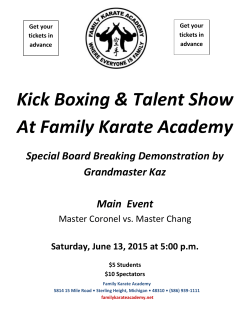 Kick Boxing & Talent Show At Family Karate Academy