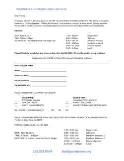 Volunteer Mini Conference - Family Promise