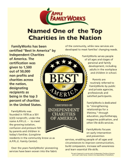Named One of the Top Charities in the Nation