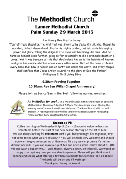 Lanner Methodist Church Palm Sunday 29 March 2015