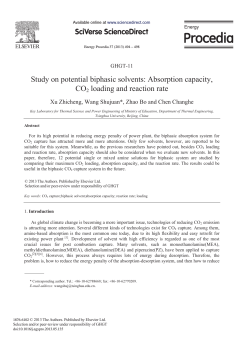 Study on potential biphasic solvents: Absorption capacity, CO2