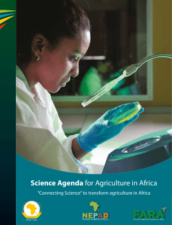 Science Agenda for Agriculture in Africa