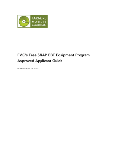 FMC`s Free SNAP EBT Equipment Program Approved Applicant Guide