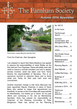 Autumn 2104 Newsletter