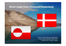 Short news from Denmark/Greenland