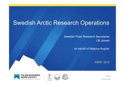 Sweden - Forum of Arctic Research Operators