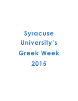 the Greek Week Manual - Office of Fraternity and Sorority Affairs