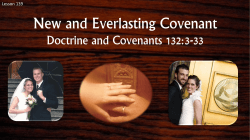 Lesson 139 D&C 132:3-33 The New and Everlasting Covenant PDF