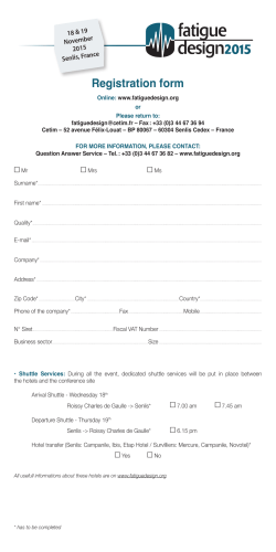 Registration form (pdf file) - FatigueDesign 2015