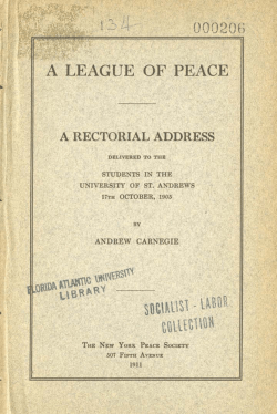 A LEAGUE OF PEACE - FAU Digital Collections