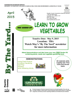 April - Fayette County Cooperative Extension