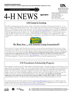 4-H Camp Is Coming We Want You â¦ 4