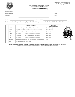 5k Sponsor Form - 2015 - Fayette County Civitan Club