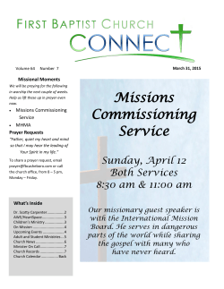 Missions Commissioning Service - First Baptist Church | Asheboro