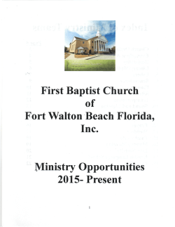 First Baptist Church f of Fort Walton Beach Florida, Inc