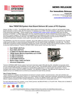 HDEC Series System Host Board Delivers 80 Lanes of PCI Express