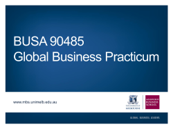 Global Business Practicum Information Session Slides