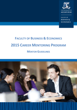 2015CAREER MENTORING PROGRAM - Faculty of Business and