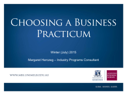 Choosing a Business Practicum at MBS Information Session Slides
