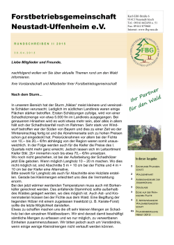 Rundschreiben II 2015 - Forstbetriebsgemeinschaft