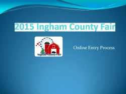 2015 Ingham County Fair - Online Entry Process