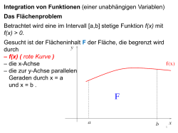 Integration von Funktionen (einer unabhÃ¤ngigen Variablen) Das