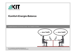 Komfort-Energie-Balance - fbta