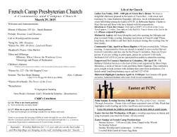 March 29, 2015 - French Camp Presbyterian Church