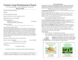 May 24, 2015 - French Camp Presbyterian Church