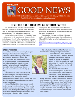 The Good News â May 13, 2015