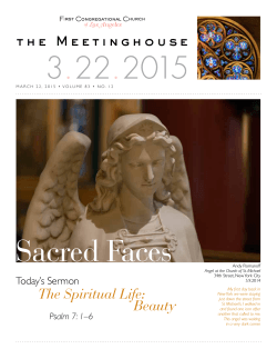 3.22.2015 Sacred Faces - First Congregational Church