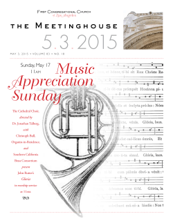 Music Appreciation Sunday - First Congregational Church