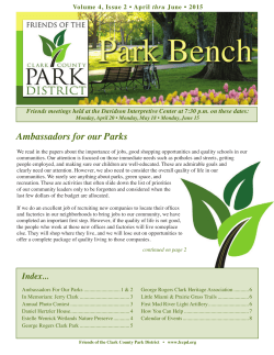 Ambassadors for our Parks - Friends of the Clark County Park District