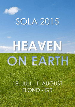 SOLA 2015 - Freie Christengemeinde Flawil