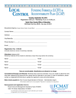 registration form - Fiscal Crisis & Management Assistance Team