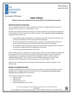 TRID TOPICS